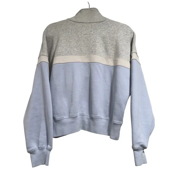 Abercrombie & Fitch Soft Max Essentials Colorblock Quarter Zip Sweatshirt Small - Picture 5 of 5